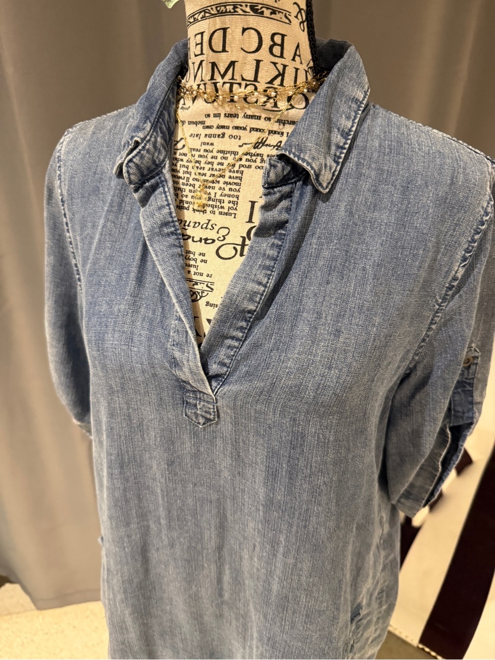 Lightwash Denim Tunic Dress - Picture 4 of 10